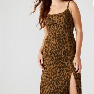 Steve Madden Brown Giselle Leopard Print Dress size 8